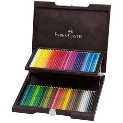 Imagen de Faber Castell 117572 Estuche de madera con 72 ecolápices acuarelables, multicolor