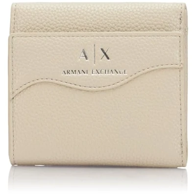 Imagen de Armani Exchange Logotipo de Essential, Wave, Silver Printed, Billetera Bi Fold Mujer&#039;S, Pisco, Einheitsgröße