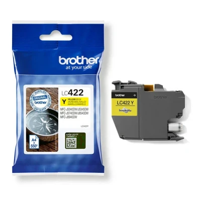 Imagen de Brother LC 422Y Cartucho de Tinta para MFC J5340DW, J5345DW, J5740DW, J6540DW, J6940DW