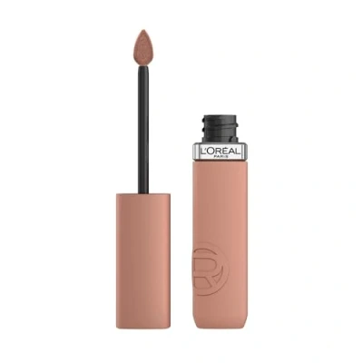 Imagen de L&#039;Oréal Paris Pintalabios Líquido, Color Intenso, Fórmula Mate de Larga Duración, Con Ácido Hialurónico, Sin Transferencia, Infaillible Matte Resistance, Tono: 105 Breakfast In Be