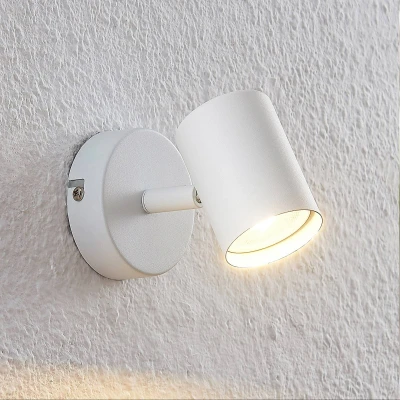 Imagen de Proyector, foco &#039;Tomoki&#039; (Moderno) en Blanco hecho de Metal e.o. para Salón &amp; Comedor (1 llama, GU10) ELC empotrado, lámpara techo, pared