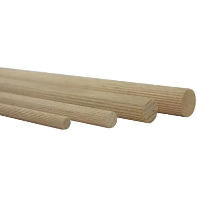 Imagen de vasalat Varillas de madera haya, para manualidades, 100 cm x 20 mm, 6 unidades