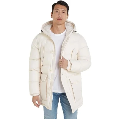 Imagen de Tommy Hilfiger Hombre Parka invierno, Beige (Weathered White), 3XL