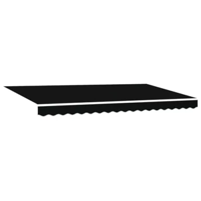 Imagen de vidaXL Tela de reemplazo para toldo Marco 4x2 m Negro