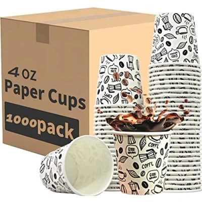 Imagen de 1000 Vasos Desechables Cafe 125 ML Carton Kraft Para Café Vaso Llevar