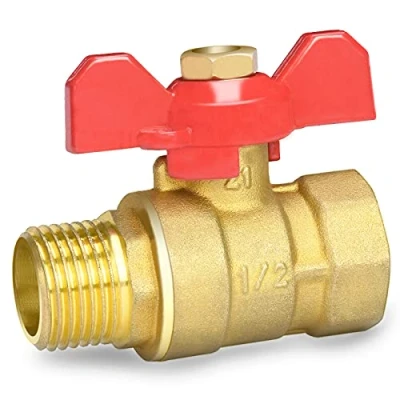 Imagen de válvula de bola, adaptador conexión tubo, herramienta no fácil oxidar, bola 1,27 cm