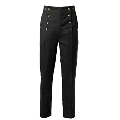 Imagen de GRACEART Steampunk Gótico Pantalones para Hombre Vampiro Victoriano Punk (S, Negro)