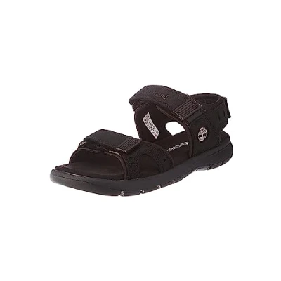 Imagen de Timberland Governor&#039;s Island 3 Strap Sandal, Sandalias Hombre, Negro (Black Nubuck), 41.5 EU
