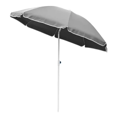 Imagen de EXTRALINK Sombrilla Jardin Ø180 cm con Protección UV Altura Ajustable e Inclinable Resistente al Viento, Ligera y Portátil Ideal para Playa, Balcón, Parasol Terraza Camping, Gris