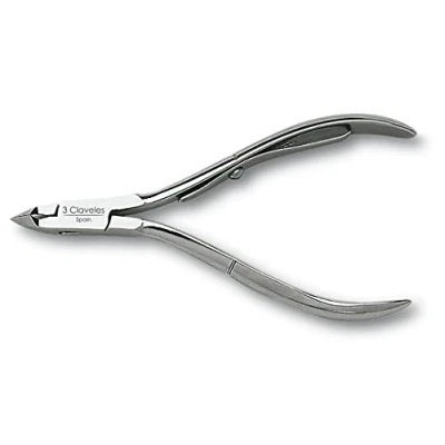 Imagen de 3 Claveles Alicate Cutícula de 10 cm con Boca Corte 7 Mm