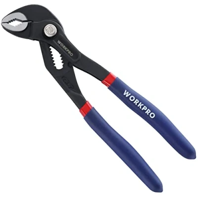 Imagen de WORKPRO Alicates Curvos para Bomba de Agua 180 mm, Extensibles, Tenaza Bombas Agua, Alicate Pico Loro con Ranura Curvada