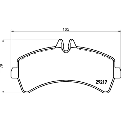 Imagen de HELLA 8DB 355 005 541 Juego de pastillas freno preparado para indicador desgaste con tornillos pinza MERCEDES BENZ: Clase V