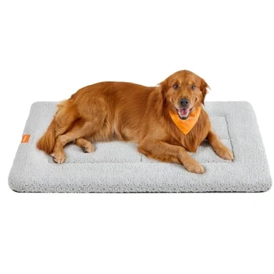 Imagen de Feandrea Manta para perros y gatos, 120 x 75 cm, XXL, lavable a máquina, apta secadora, antideslizante, color gris claro PPB021G01