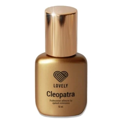 Imagen de LOVELY pegamento para pestañas CLEOPATRA muy rápido 8 semanas de adhesión alérgicos extensiones profesionales 10ml, negro