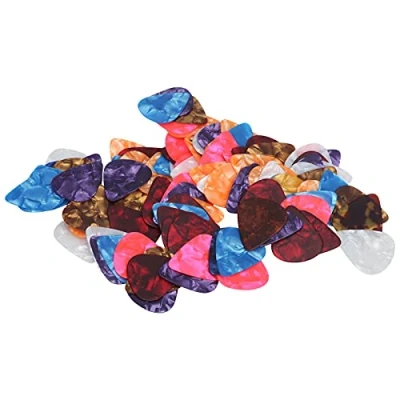 Imagen de Juego de Púas Guitarra Colores, Aspecto Material Celuloide Suministros Instrumentos Musicales Coloridos Accesorios para Acústica para(0,46 * 100 piezas)