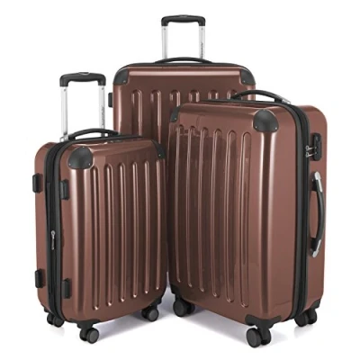 Imagen de HAUPTSTADTKOFFER Alex R2 Juego de 3 Maletas, Maletas rígidas, Trolley, Equipaje Viaje Mate, Set Viaje, 4 Ruedas Dobles (S, M y L), Marrón