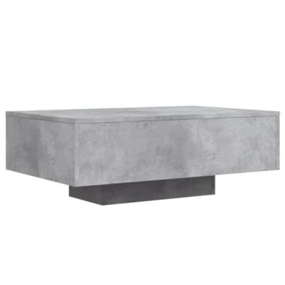 Imagen de vidaXL Mesa de Centro con Luces LED Gris hormigón 85x55x31 cm