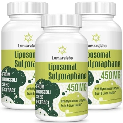 Imagen de Sulforafano Liposomal 450mg Softgel, Suplemento de Estabilizado Extracto Semilla Brócoli, Absorción Máxima, Antioxidante Potente (60 Unidad (Paquete 4))
