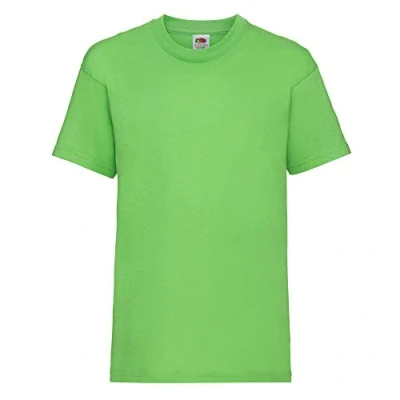 Imagen de Fruit of the Loom Camiseta básica de Manga Corta para niño/niña Unisex 100% Algodon Primera Calidad (5 6 años/Lima)