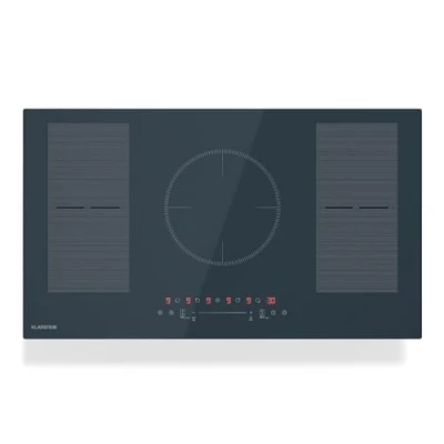 Imagen de Klarstein Delicatessa 90 Flex Placa Inducción 5 Zonas, 9500W, Flexzone, Thermoboost, Control Táctil, Temporizador &amp; Bloqueo Infantil, Antracita, 90cm