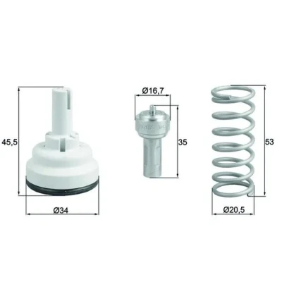 Imagen de MAHLE ORIGINAL TX 182 87D Termostato, refrigerante 87 34 con junta VOLKSWAGEN: Jetta 3, Golf Plus / Crossgolf