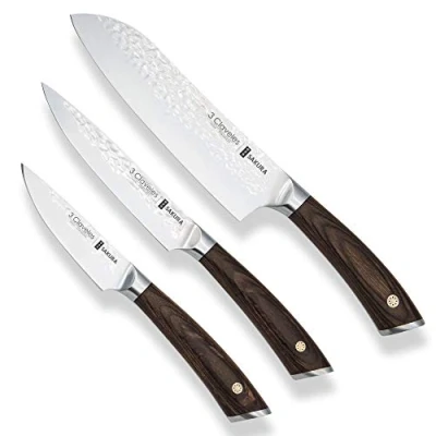 Imagen de 3 Claveles 28054 Cocina, Acero inoxidable, Set de Cuchillos SAKURA