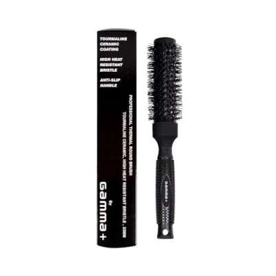 Imagen de Gamma+ Cepillo Redondo Pelo Térmico de Cerámica Turmalina, Peluquería con Mango Antideslizante, Ligero (33 MM)