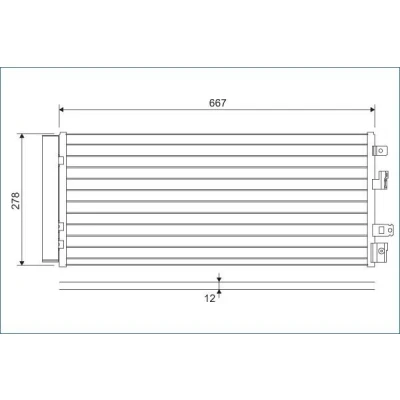 Imagen de VALEO 822575 Condensador con secador Aluminio 278 OPEL: Corsa E Hatchback