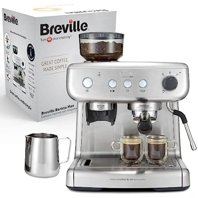 Imagen de Breville Barista Max Máquina de café expreso, totalmente automática Con molinillo integrado y bomba italiana 15 bares [VCF126X]
