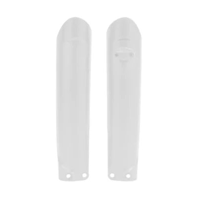 Imagen de POLISPORT 8398600002 Juego de protectores horquilla fabricado en polipropileno resistente a los impactos sin herrajes compatible con motocicletas SHERCO color Blanco