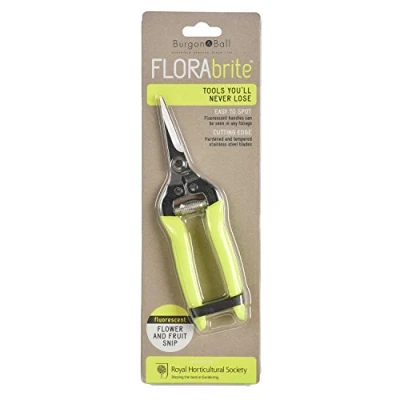 Imagen de Burgon &amp; Ball Tijeras de flores y frutas, acero inoxidable, amarillo fluorescente, talla única