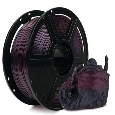 Imagen de FLASHFORGE Chameleon HS PLA, degradado de titanio y discurso Abisal, impresión rápida máx. 500 mm/s, filamento cambio color PLA 1,75 mm, cambia según la luz el ángulo