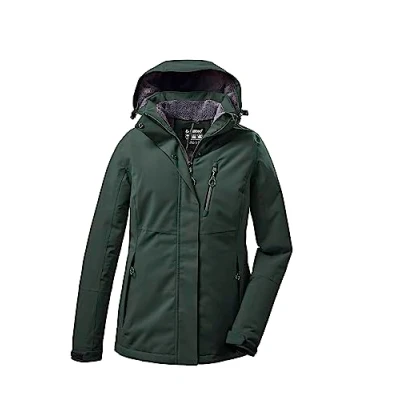 Imagen de killtec mujer Chaqueta funcional/chaqueta de invierno con capucha desmontable KOW 140 WMN JCKT, dark green, 46, 37411 000