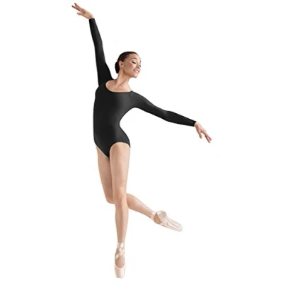 Imagen de Bloch Dance Lepsi Maillot de Manga Larga para Mujer, L5609, Negro, L