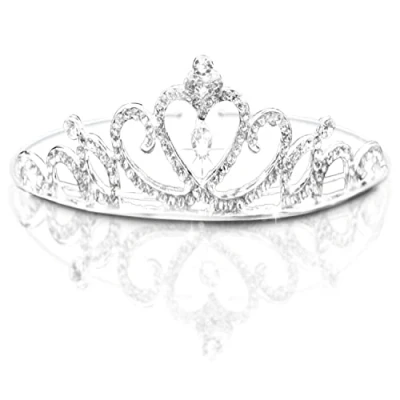 Imagen de Diadema de cristal para novia, niñas, con diamantes imitación, corona niños, graduación, cumpleaños, boda, tocado, flores S1