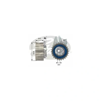 Imagen de GATES FleetRunner Micro V Stretch Fit T43044 Polea tensora, correa dentada FIAT: Brava Hatchback