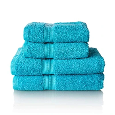 Imagen de Glart Juego 2 toallas de ducha 70 x 140 cm y lavabo 50 100 cm, turquesa