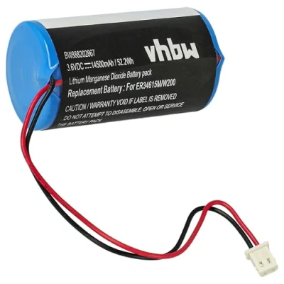 Imagen de vhbw Batería reemplaza Visonic U ER34615M/W200 para instalación Alarma, Sistema de Alarma (14500 mAh, 3,6 V, Li SOCl2)