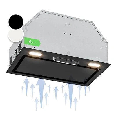 Imagen de Klarstein Campana Extractora Cocina 52cm, Extractor con Filtros Anti Grasa para Lavar en Lavabajillas, Campanas Extractoras Flujo Aire 396m3/h Airflow, Extractores Hechos de Acero muy Resistente