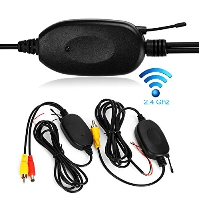 Imagen de Kit de Receptor transmisor inalámbrico para Cámara visión Trasera Video RCA y Monitor automóvil DVD Reproductor Radio