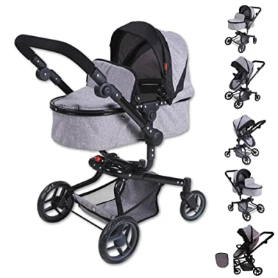 Imagen de knorr toys KNORRTOYS.COM 90987 Cochecito para muñecas Boonk Stone, 52 cm, 59 x 42 80 cm