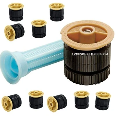 Imagen de Suinga. 10 x Tobera para difusores de riego. Alcance 5,20 Metros. Ángulo Regulable 0 a 360º. Rosca Compatible con Hunter, Rain Bird, Irritrol, KRain, Signature