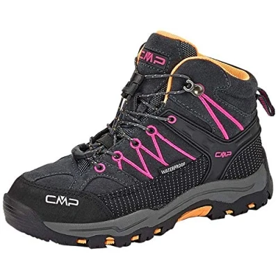 Imagen de CMP Rigel MID Trekking WP Unisex Botas de montaña antracitebouganville para niños, Talla: 33, Antracite bouganville Piel/tela