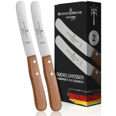 Imagen de Schwertkrone Solingen Cuchillo de desayuno (2 unidades, fabricado en Alemania)