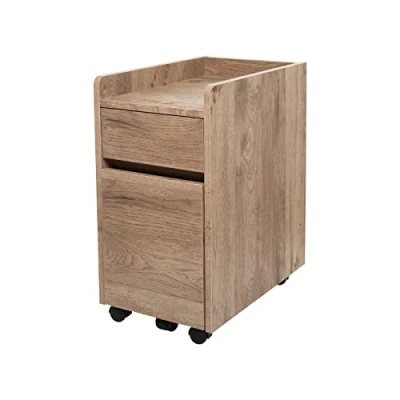 Imagen de Iris Ohyama, Mueble de almacenaje / con repisa Escritorio repisas y ruedas escritorio, Diseño, oficina, estudio Chest of Drawer FDK 3059 Marrón ceniza