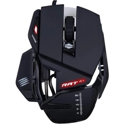 Imagen de Mad Catz R.A.T. 4+ Ratón (mano derecha, Óptico, USB, 7200 DPI, 8000 pps, Negro)