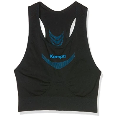 Imagen de Kempa Attitude Pro Camiseta de Entrenamiento, Mujer, Negro/Kempa Azul, XS/S