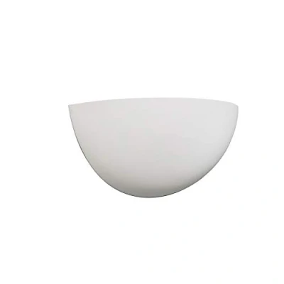 Imagen de Qazqa Aplique moderno blanco yeso GYPSY Suka/Acero Redonda Adecuado para LED Max. 1 x 25 Watt