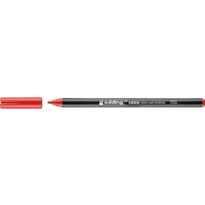 Imagen de edding 1300 rotulador de color trazo medio rojo 1 punta redondeada 2 mm para dibujar y escribir el colegio, mandalas, Bullet Journals