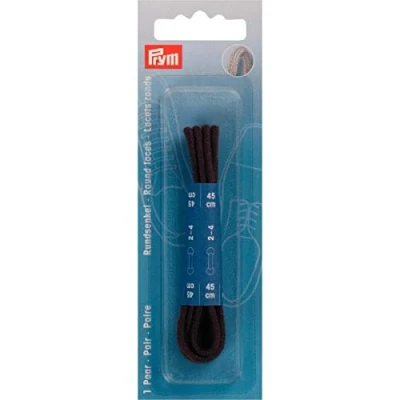 Imagen de Prym Round Laces, Brown, 45 cm x Ø 3 mm, braun, 2 Stück